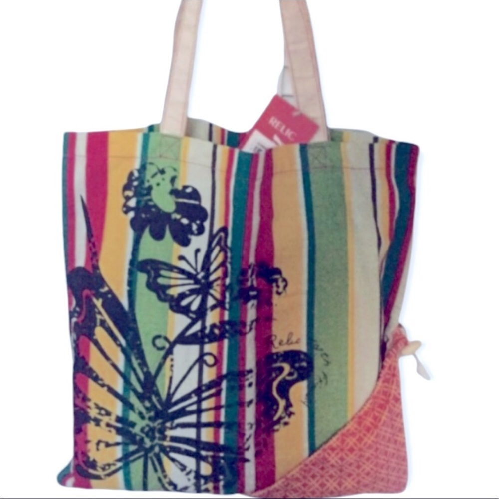 Fossil Relic packable tote cotton tote NWT Rare